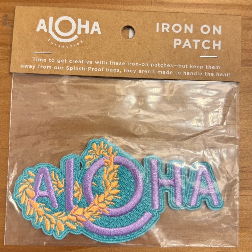 Aloha Collection Orange Lei Iron On Patch Aloha blue purple Ube